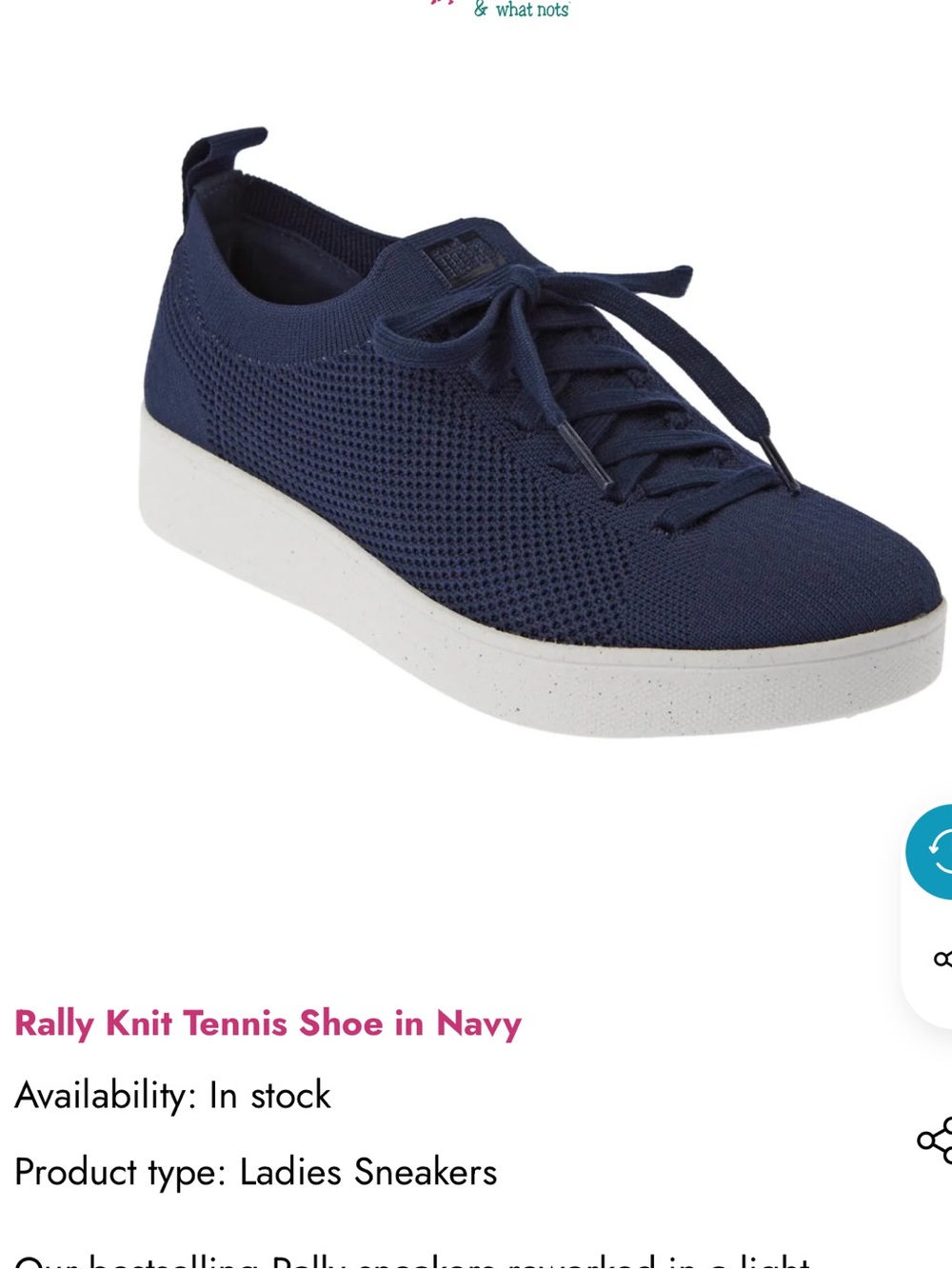 FitFlop Navy Knit Low-Top Sneaker